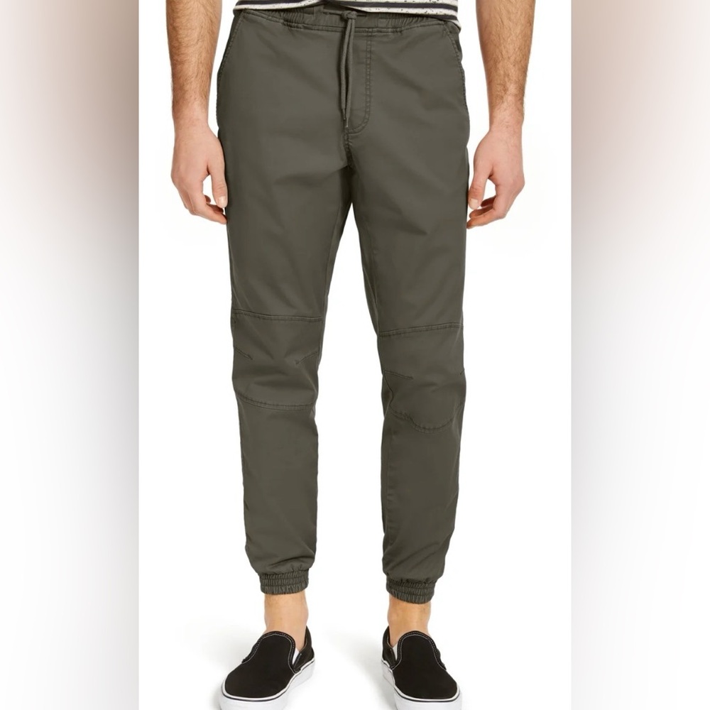 NWT Sun + Stone Articulated Jogger Stretch Cotton Pants in Olive 🫒